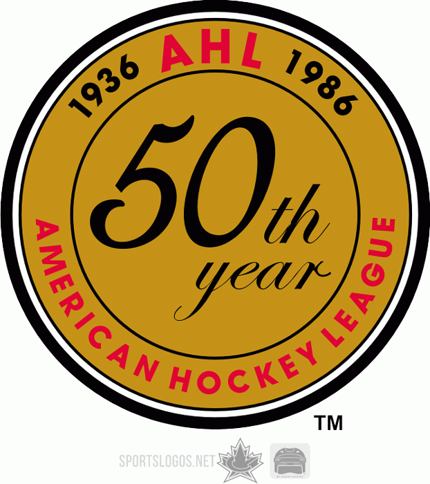 American Hockey League 1986 87 Anniversary Logo iron on heat transfer
